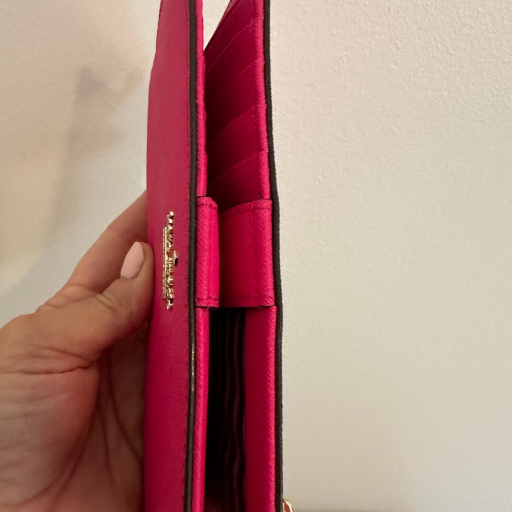 --SOLD--   Kate Spade New York Cameron Street Staci Wallet Hot Pink EUC - Picture 10 of 10
